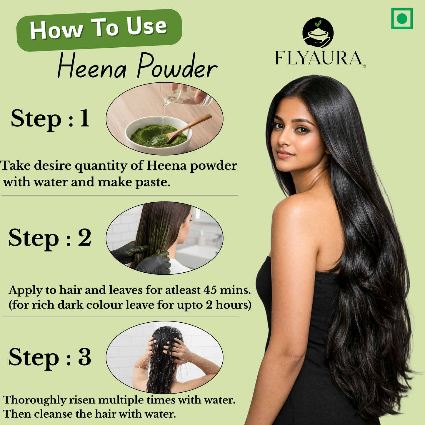 FLYAURA 100% Pure Henna powder for hair conditioning & nourishment (200 g)